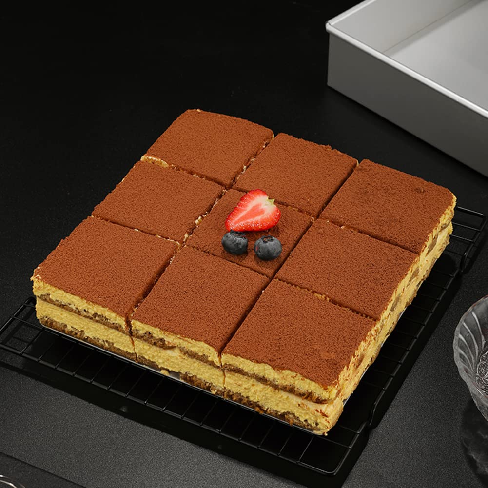 Nonstick 8x8x3 Inch Square Cake Pan with Removable Bottom - Perfect for Baking Cheesecake, Brownies & Sheet Cakes | Oven Safe Baking Pan for Home Bakers & Professional Chefs