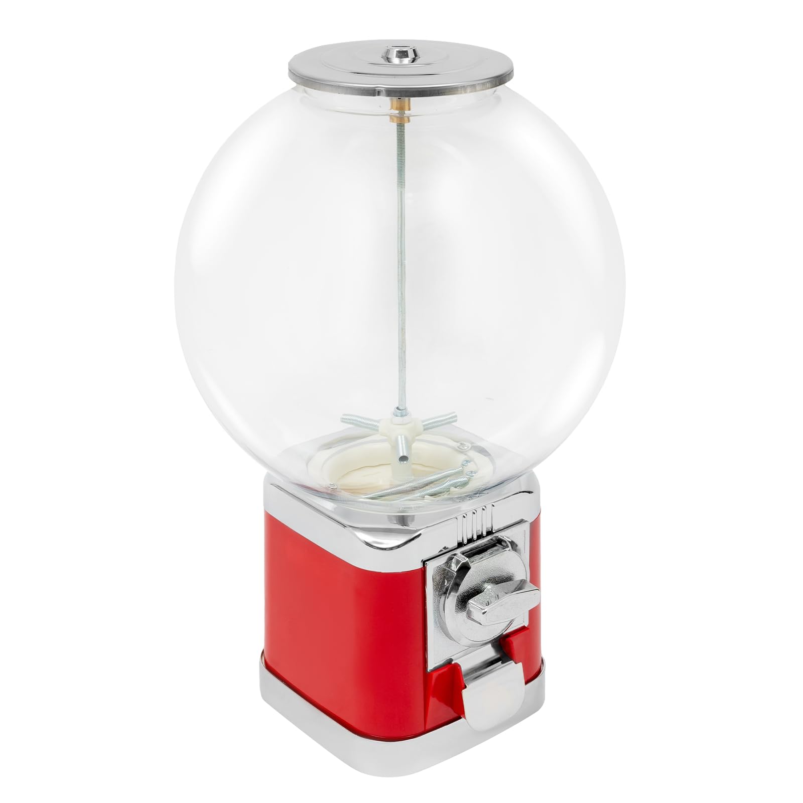 **Mini Red Candy Gumball Vending Machine - Capsule Toy Dispenser for $1 Coin - Perfect for Business, Parties & Home Use**