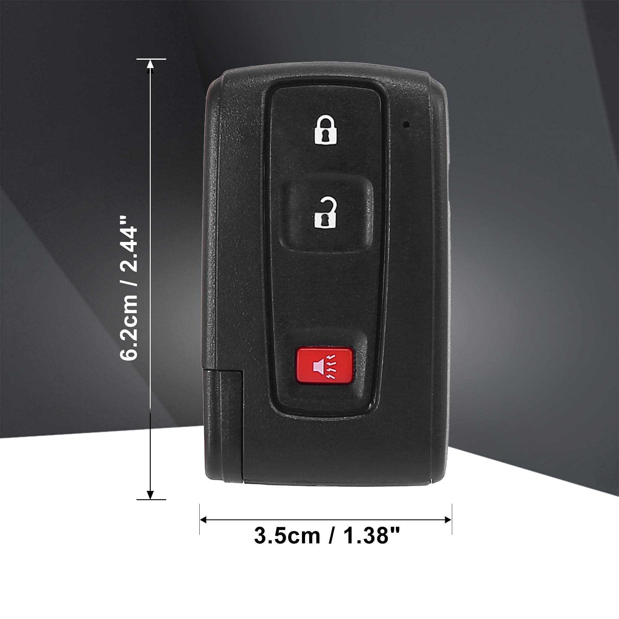 X AUTOHAUX 2-Pack 312MHz Replacement Smart Keyless Entry Remote Car Key Fob for Toyota Prius 2006-2009 (Silver Logo) - Compatible with 89994-47061 & MOZB31EG - Perfect for Key Replacement, Spare Keys & Vehicle Security