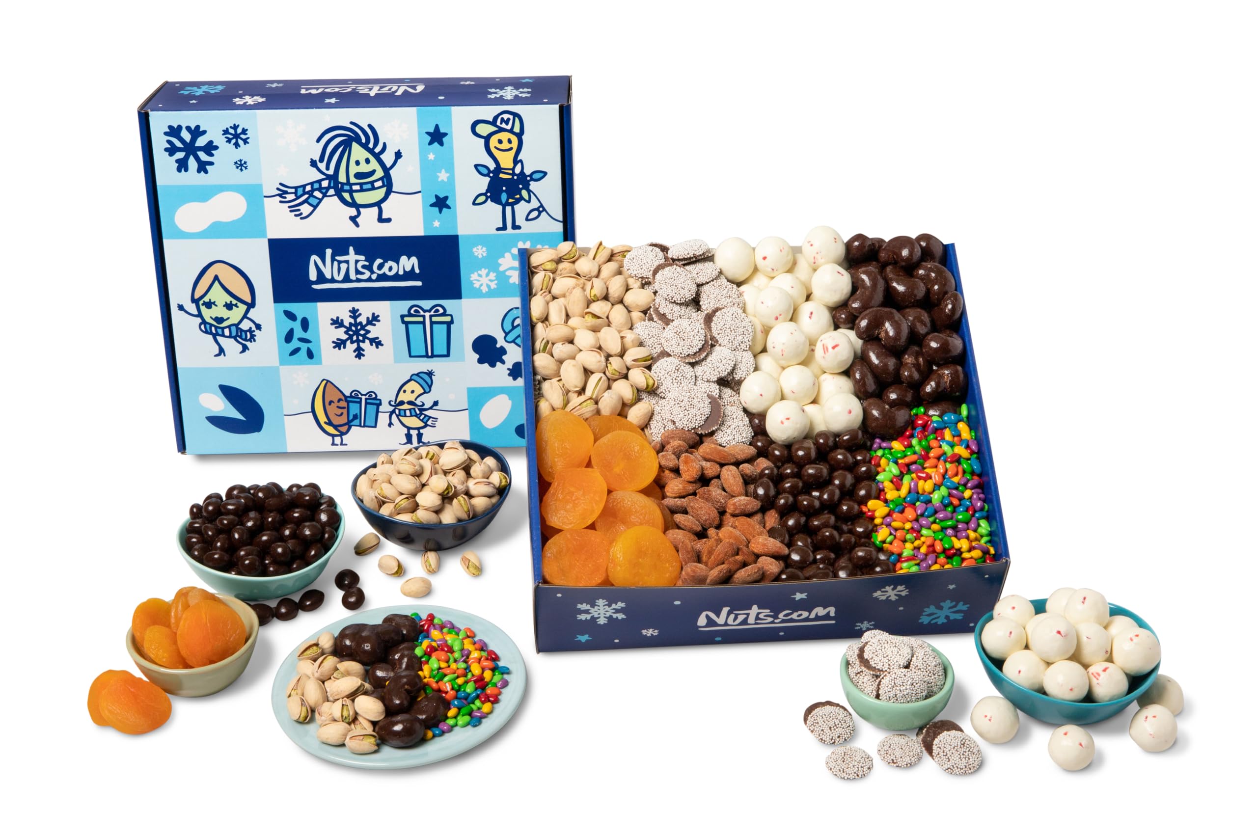 Nuts.com Winter Wonderland Gift Box - Premium Assorted Nuts & Dried Fruits - Perfect for Holiday Gifting, Office Snacks & Christmas Celebrations