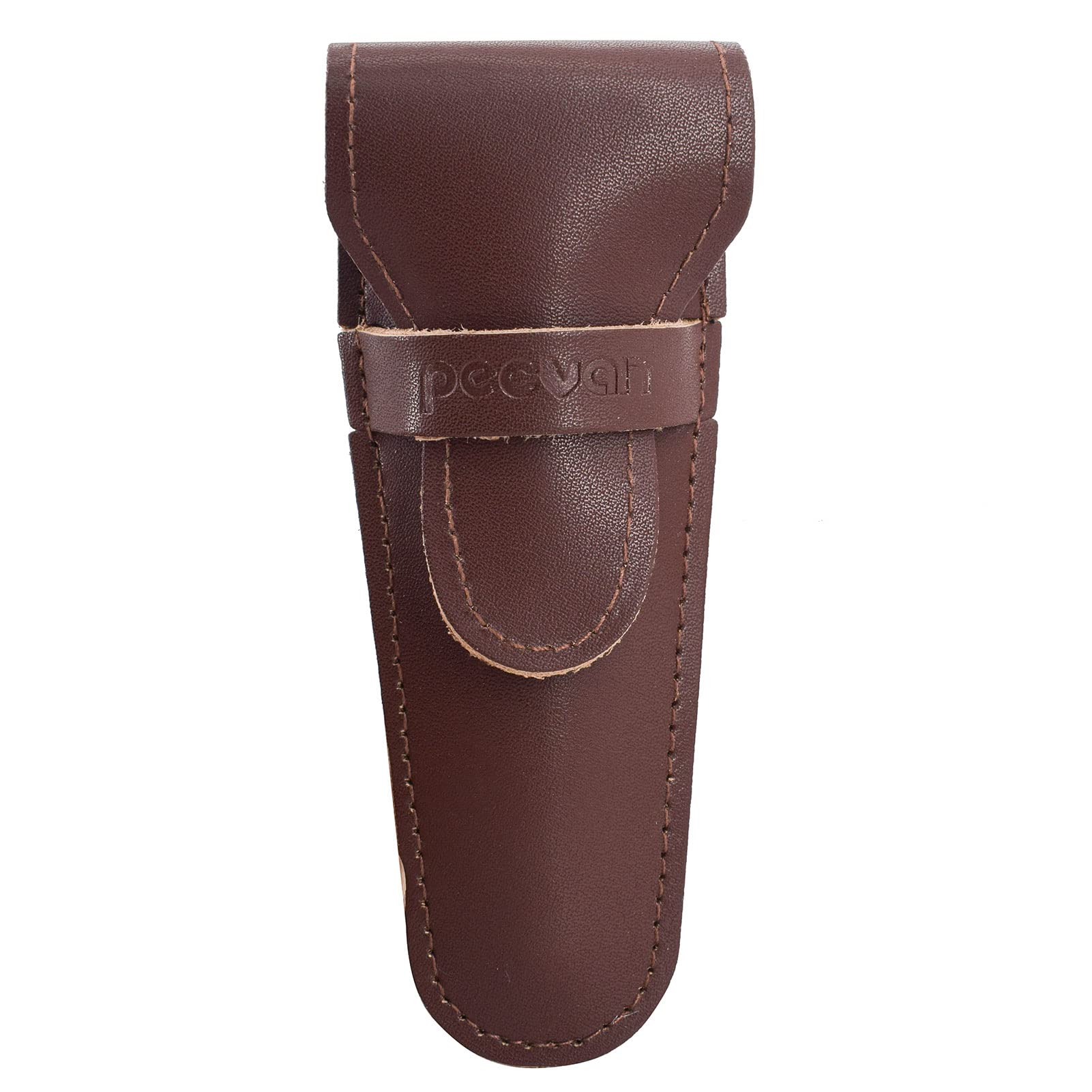 Pecvan Genuine Leather Safety Razor Travel Case - Premium Brown Leather Protective Holder for Double Edge Razor Blades | Perfect for Men's Grooming, Travel & Storage | Durable & Stylish Razor Accessory