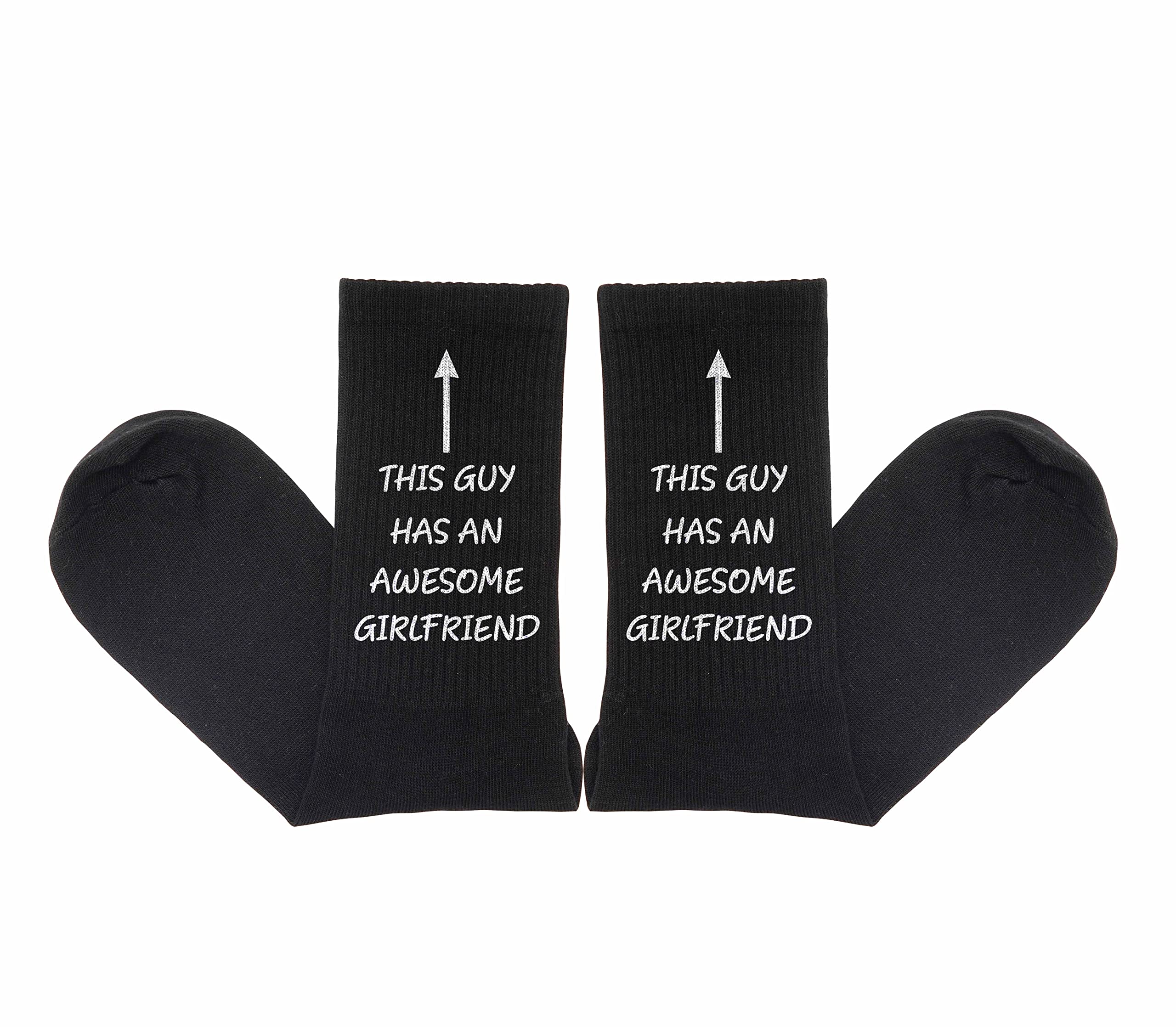 Grace Yonks Wedding Couple Socks - 'This Guy Has an Awesome Wife' & 'Girlfriend' Funny Matching Socks for Bridal Party, Anniversary Gifts & Romantic Couples