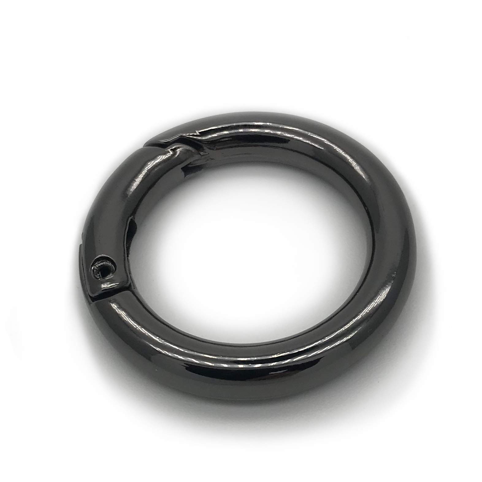 Stainless Steel Spring Clip Round Carabiner Ring - Heavy Duty Keychain Hook for Outdoor Gear, Keys, Dog Leash & Camping Equipment (Pack of 5) - Perfect for Hiking, Backpacking, Climbing & Daily Use