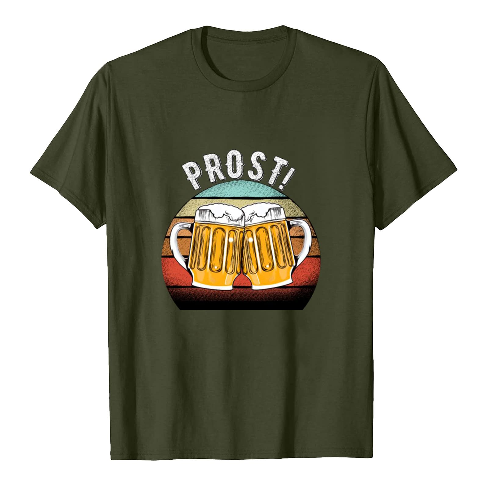 Women's Beer Graphic T-Shirt - Short Sleeve Oktoberfest Top, Casual Loose Fit Crewneck Tee for Summer | Perfect for Oktoberfest Celebrations, Bar Hopping & Casual Outings