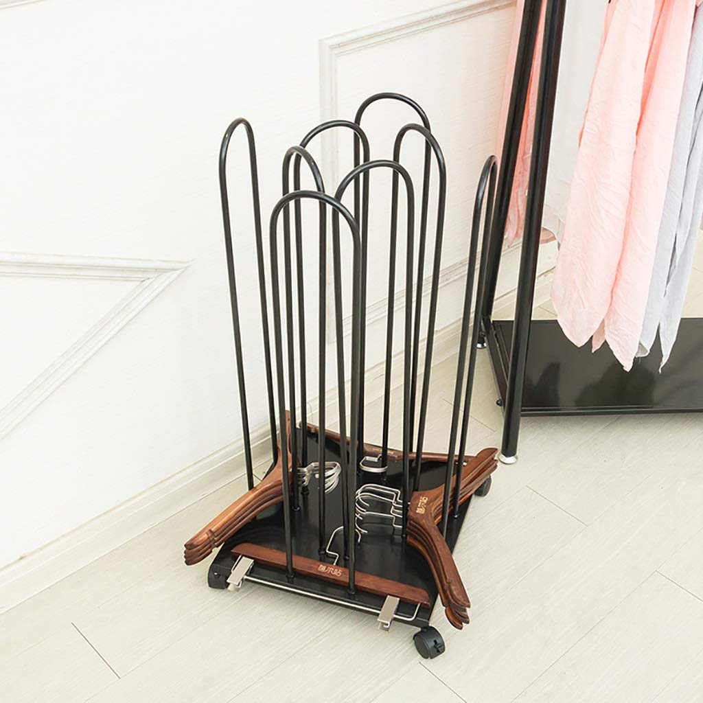 Heavy Duty Hanger Stacker with 4 Wheels - Movable Hanger Storage Cart for 150 Hangers - Space Saving Closet Organizer for Bedroom, Laundry Room & Retail Stores