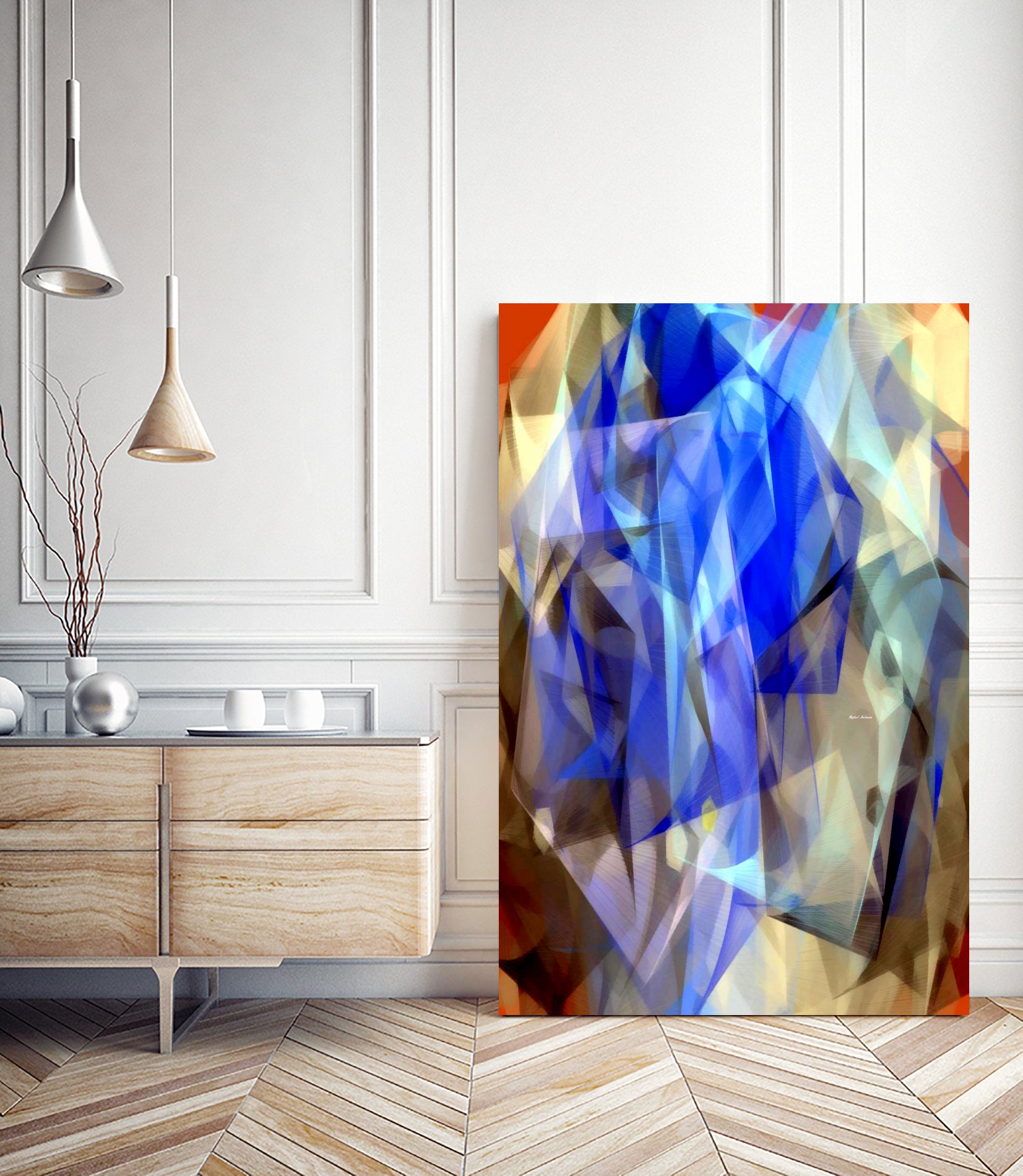 Abstract 3395 - Modern Abstract Wall Art Canvas Painting for Home & Office Decor | Perfect for Living Room, Bedroom, and Workspace Decoration