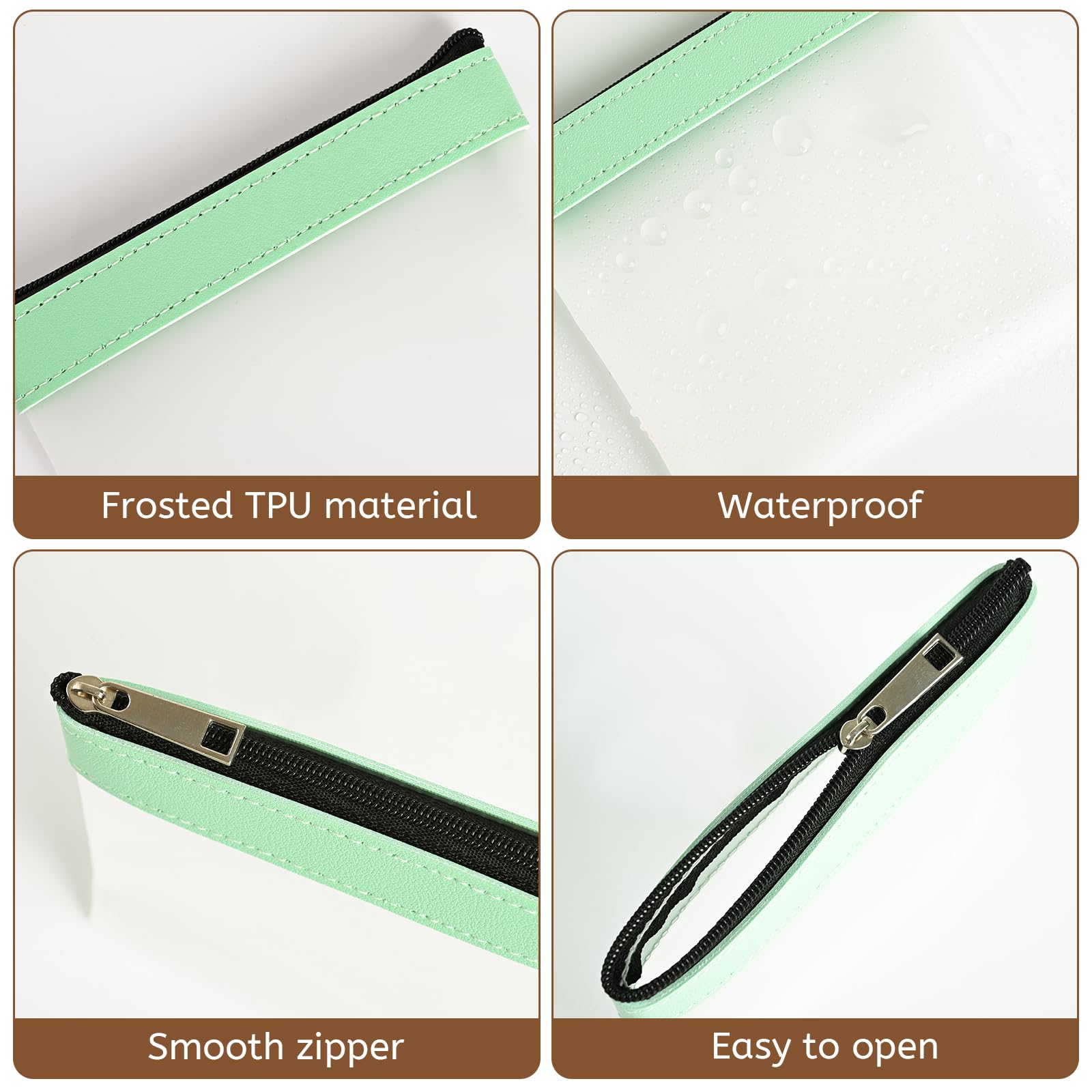 LYroo 4-Piece Clear Corduroy Makeup Bags Set - Small Zippered Cosmetic Pouches for Women, Travel Essentials Organizer, Purse & Toiletry Storage (Perfect for Makeup, Jewelry, Coins & Small Accessories)
