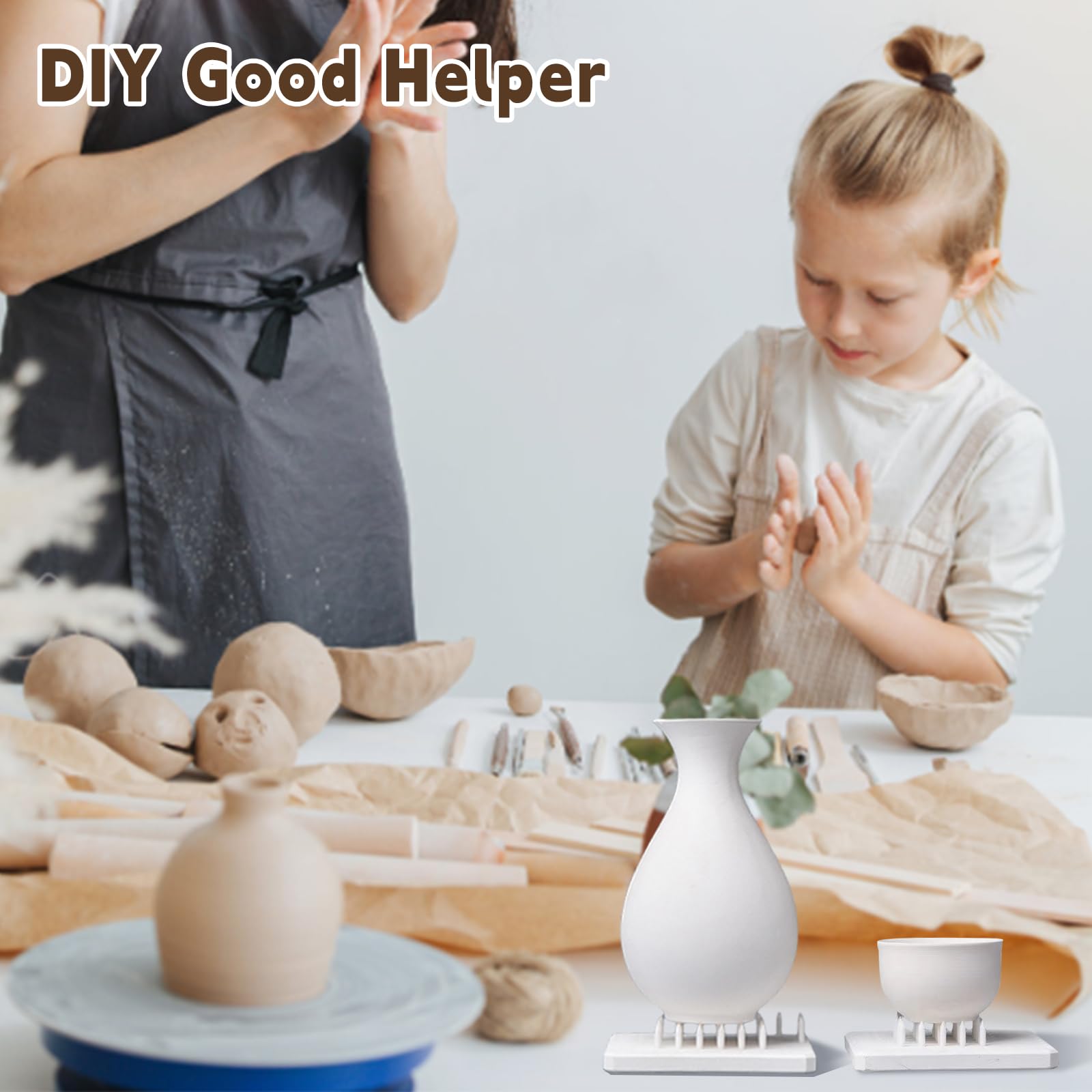 High-Temperature Resistant Kiln Stilts & Pottery Firing Support Nails - 3 Pack Kiln Tools for Ceramic Firing, Clay Work - Perfect for Potters, Ceramic Hobbyists & Art Schools (Ideal for Raku, Stoneware & Porcelain Firing)
