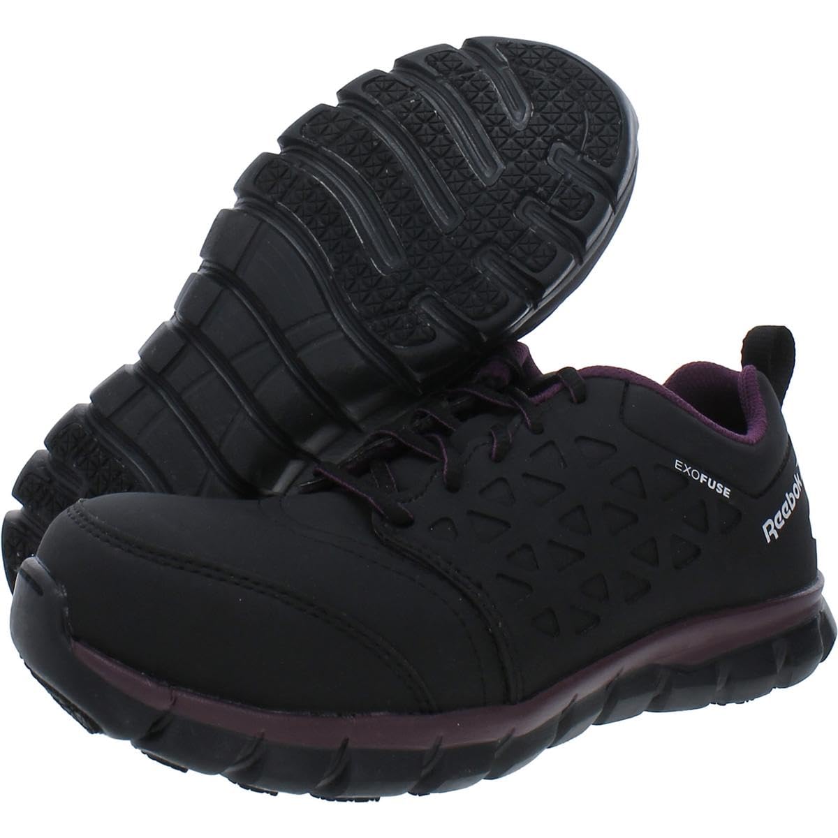 Reebok Women's Sublite Cushion Safety Toe Athletic Work Shoes - Lightweight Industrial & Construction Shoes for Comfort & Protection - Perfect for Warehouse, Factory, and Outdoor Work