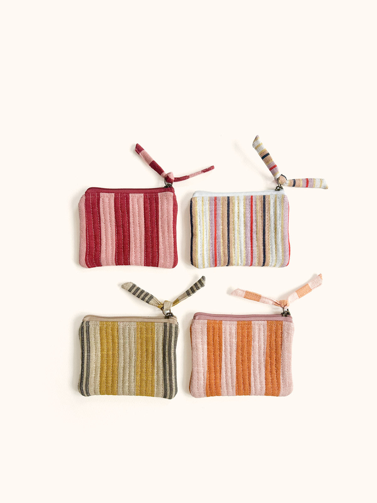 Jaipur Stripe Coin Purse - Handmade Pink City Wallet for Women | Perfect for Travel, Shopping & Gift Giving