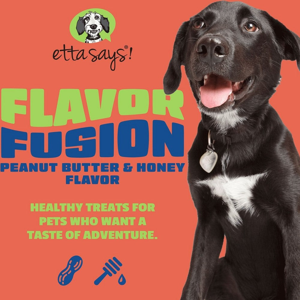 Flavor Fusion Peanut Butter & Honey Dog Chew Treats - All-Natural, Long-Lasting Dental Chews for Medium & Large Dogs - Perfect for Training, Teething & Anxiety Relief