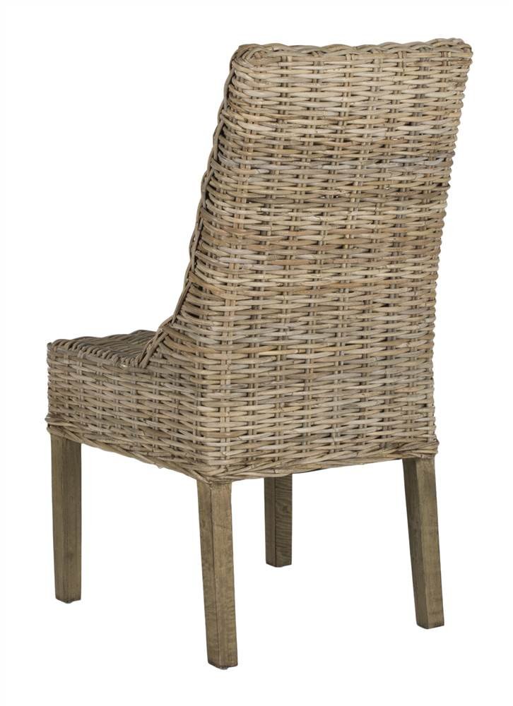 SAFAVIEH Suncoast Brown Dining Chair - Modern Wooden Kitchen Chairs with Upholstered Seat - Perfect for Dining Room, Kitchen, Breakfast Nook & Office