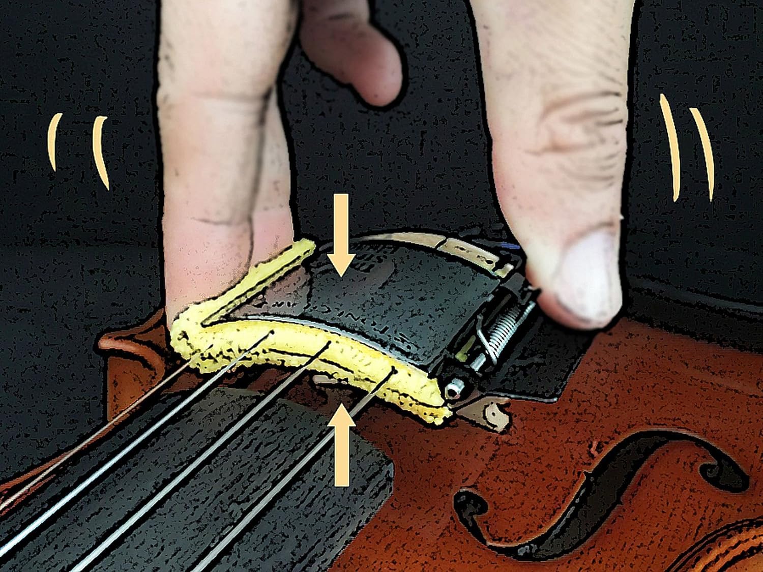 360° Violin & Viola String Cleaner - Fingerboard & String Maintenance Tool for Orchestra Instruments | Reusable Microfiber Pads | No Cleaning Solution Needed | Perfect for Practice Sessions & Professional Performances