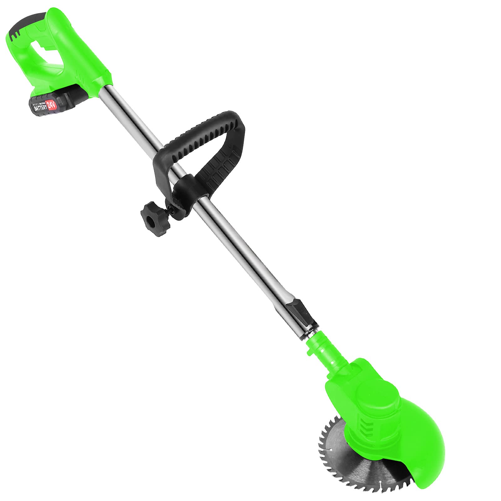 Yiser 24V Cordless String Grass Trimmer Weed Eater with 2 Lithium-ion Batteries - Lightweight Mechanic Tool for Lawn Care & Yard Maintenance (Green, One Size) - Perfect for Trimming Edges, Around Trees & Fences