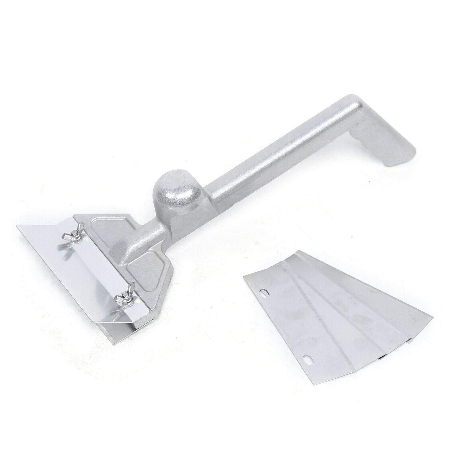 Heavy Duty Grill Scraper with 4 Stainless Steel Blades - Professional BBQ Grill Brush Cleaner for Outdoor Grilling Accessories - Perfect for Backyard BBQs, Camping & Tailgating Parties