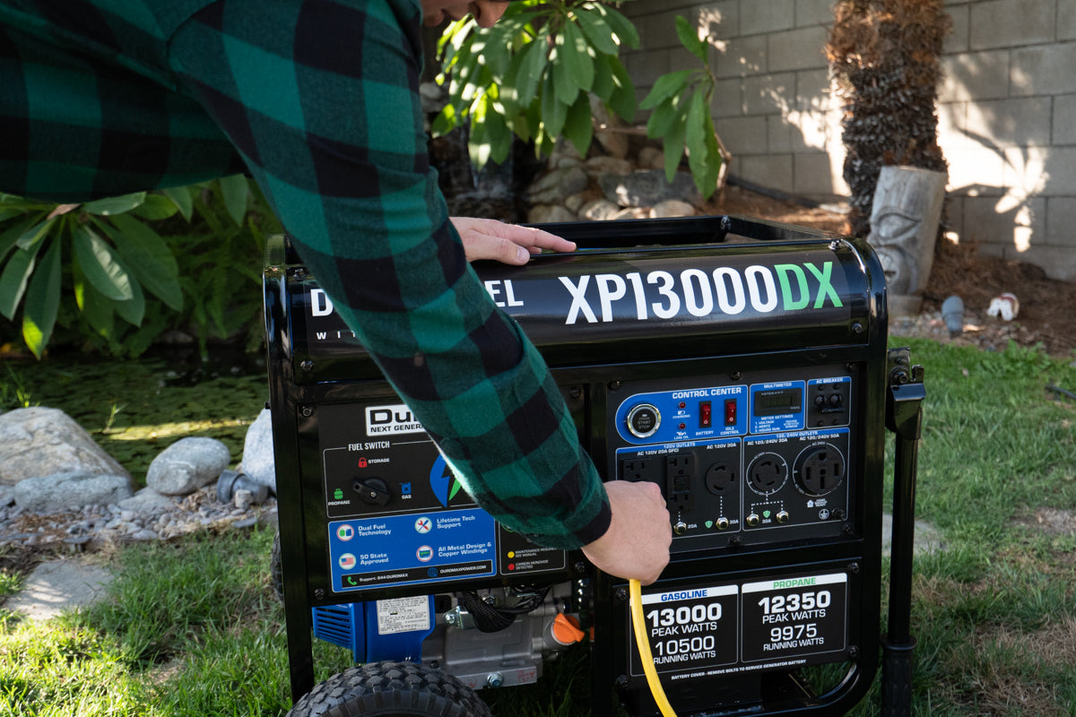 13,000W Dual Fuel Portable Generator with CO Alert - Reliable Backup Power for Home, Camping & Emergency Use