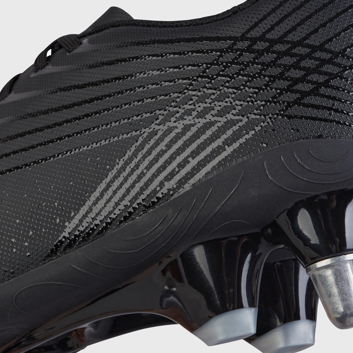 Canterbury Stampede Groundbreak Team SG Rugby Boots for Men - Black/Silver - Perfect for Rugby Matches & Training on Soft Ground
