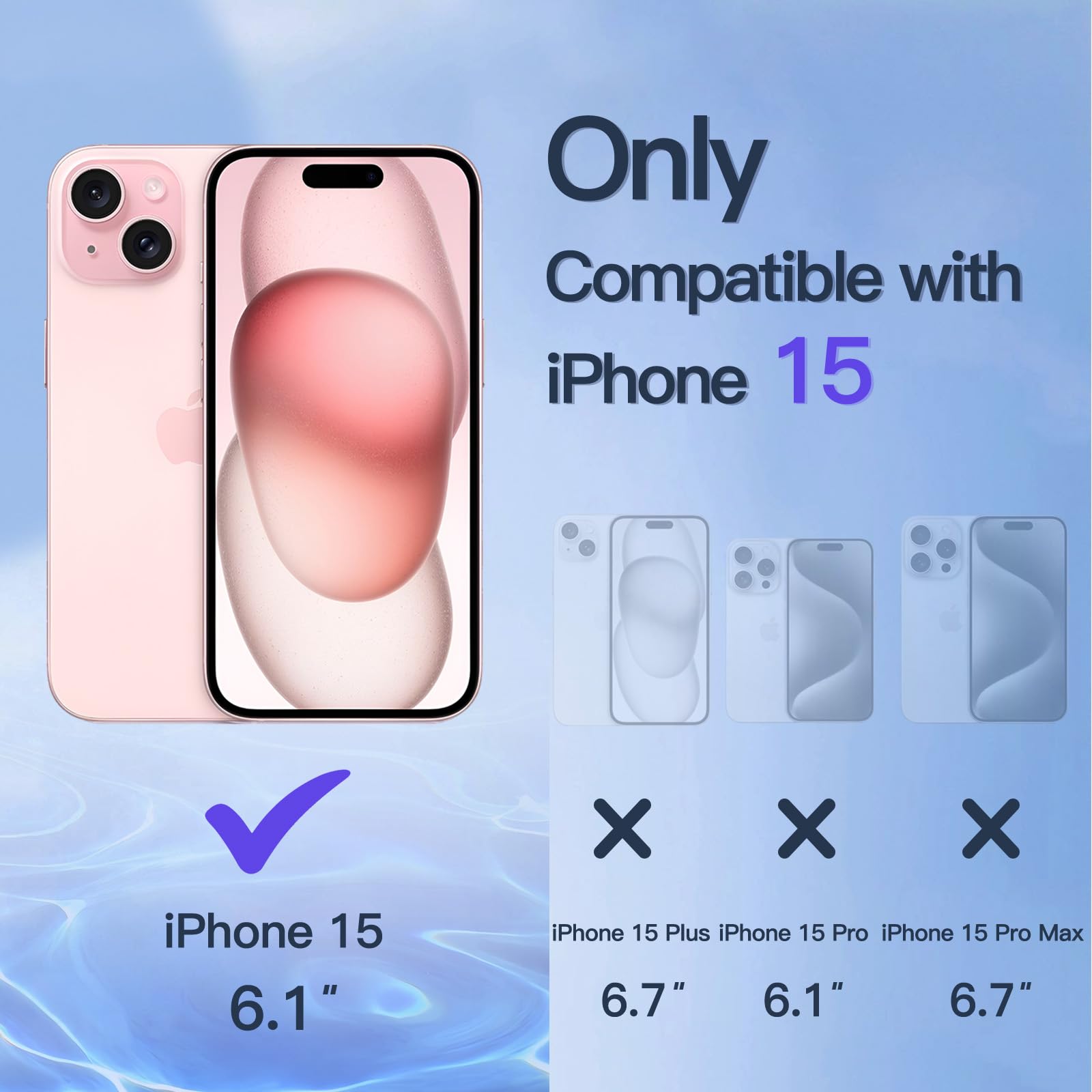 JETech Privacy Screen Protector for iPhone 15 6.1-Inch - 2 Pack Tempered Glass with Camera Lens Protector | Anti-Spy, Easy Installation Tool | Perfect for Work, Banking & Private Browsing