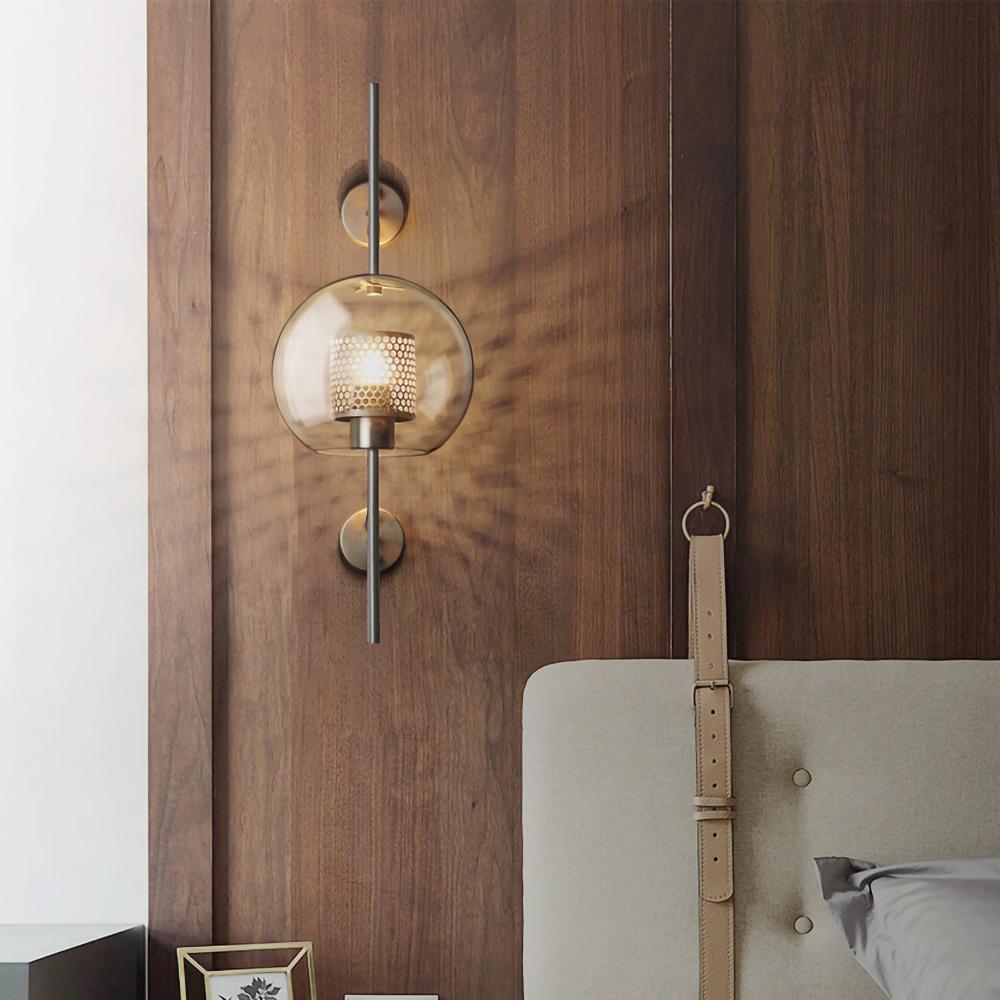 Chiswick Modern Glass Wall Light - Sleek Indoor/Outdoor Sconce for Living Room, Bedroom, Patio & Hallway Lighting - Energy Efficient LED Wall Lamp for Home Decor