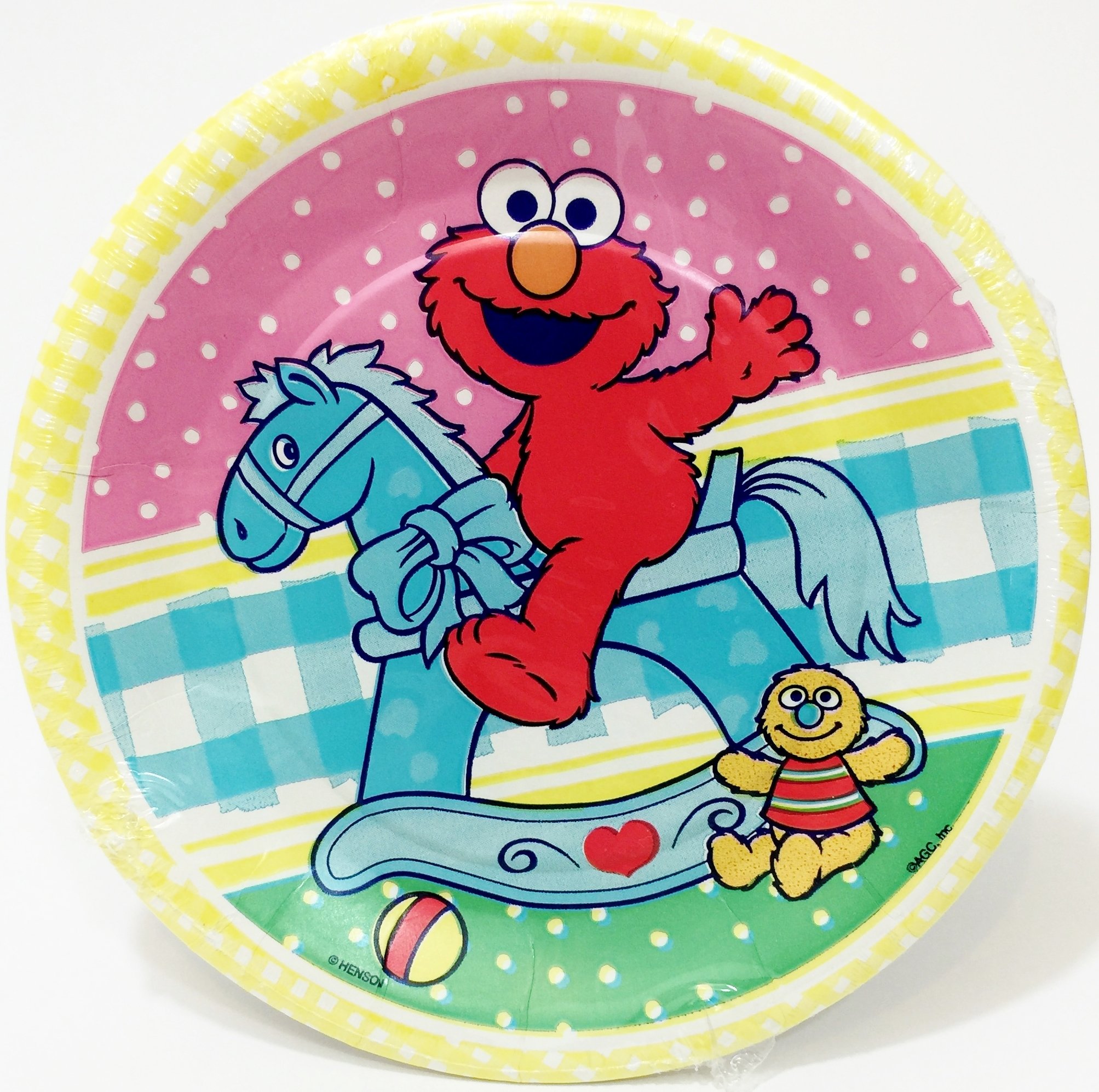 Elmo Baby Shower Dessert Plates - 16 Count Sesame Street Themed Party Supplies for Kids Birthday & Baby Shower Celebrations