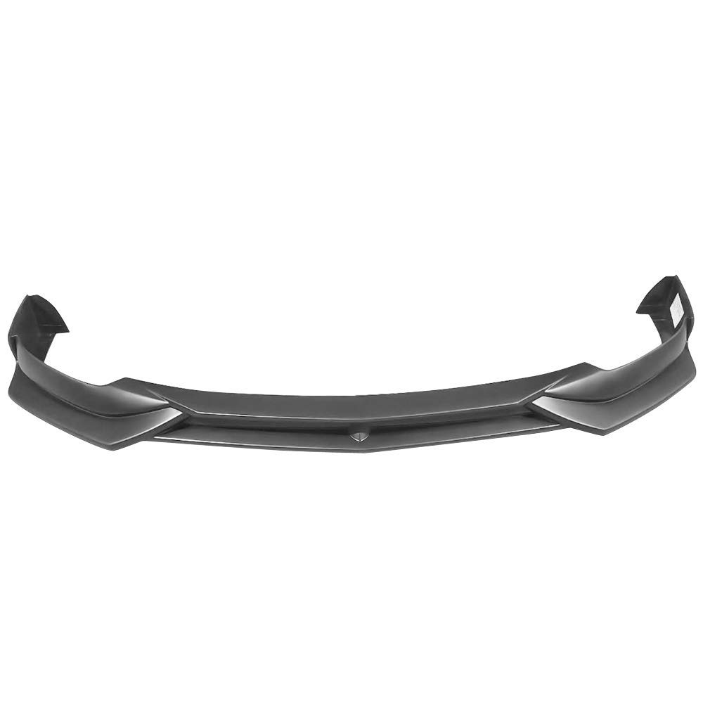 IKON MOTORSPORTS Front Bumper Lip for 2019-2020 Mazda 3 Sedan | 4-Door Matte Black PP Polypropylene Front Lip Spoiler | Enhances Aerodynamics & Sporty Style for Daily Driving & Car Shows