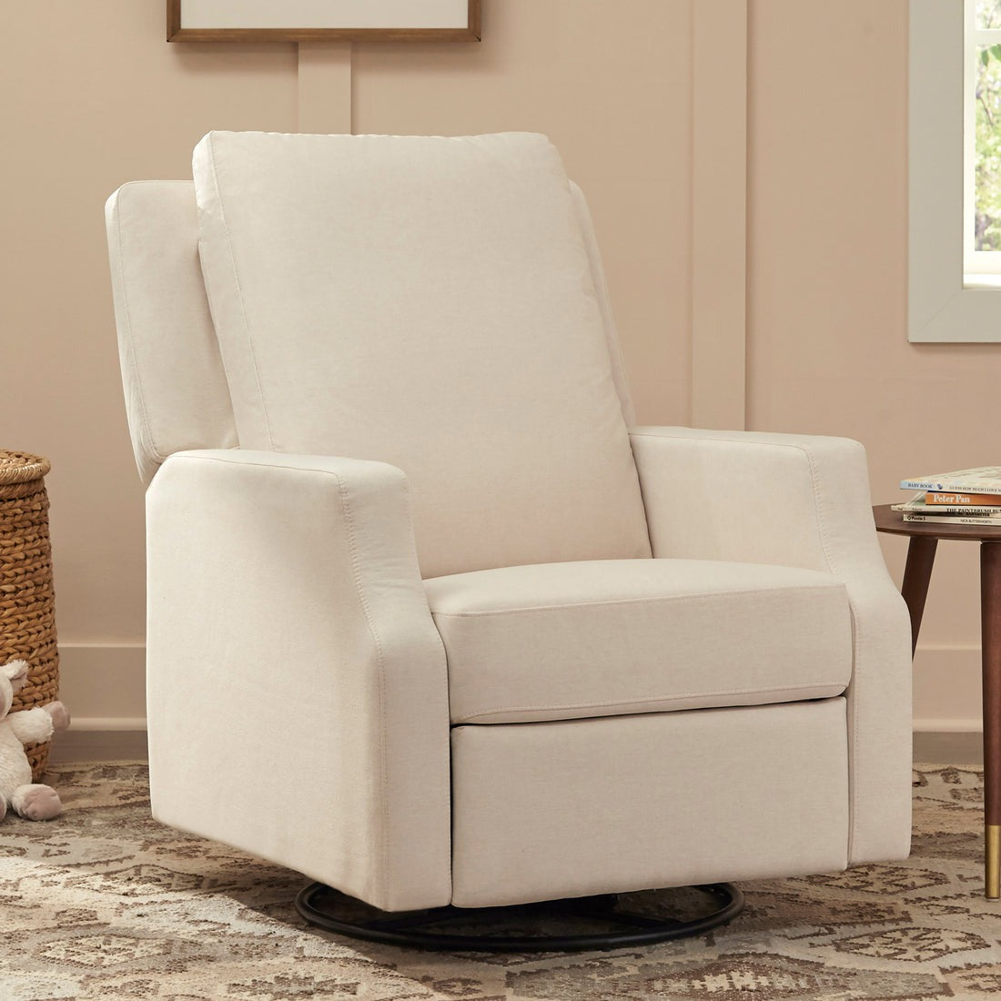 Comfortable Crewe Recliner and Swivel Glider Chair with Ottoman - Perfect for Living Room, Nursery, or Home Theater Relaxation