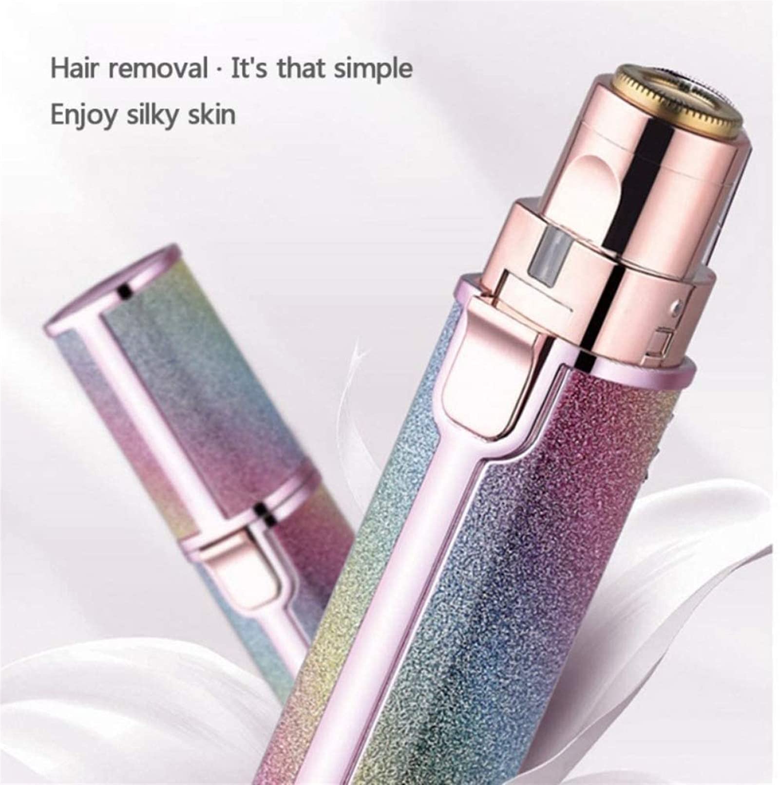 USB Rechargeable Facial Hair Trimmer for Men & Women - Painless Eyebrow, Nose & Ear Hair Clipper - Professional Grooming Kit for Home & Travel Use