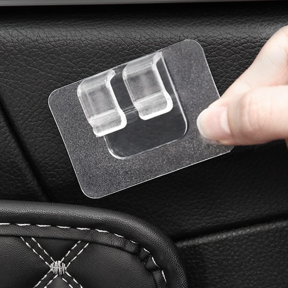 20PCS Transparent PVC Car Mat Fastener Stickers - No Trace Floor Mat Clips & Fixing Buckles for Car, Kitchen, Bathroom | Secure Carpet Hooks for Vehicle Mats & Home Use
