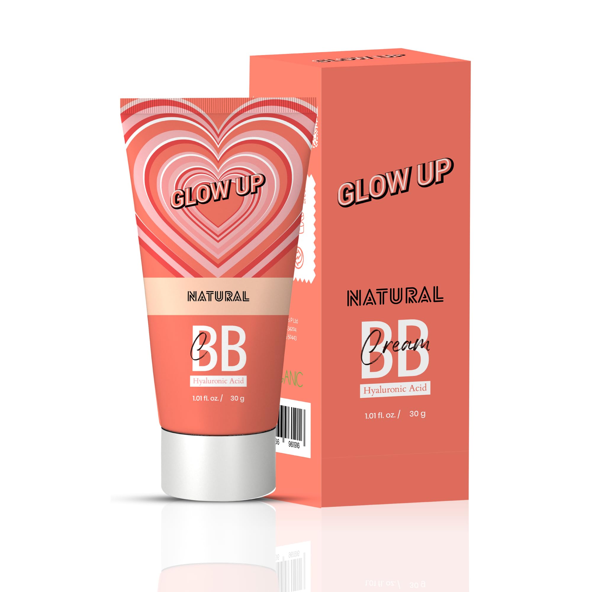 GLOW UP BB Cream 30g - Natural Hydration with Hyaluronic Acid & SPF 15 | Instant Spot Coverage & Lightweight Makeup Glow for Men & Women | Perfect for Daily Wear, Travel & On-the-Go Touch-Ups