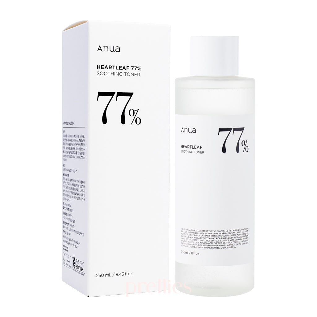 ANUA Heartleaf 77% Soothing Toner 250ml - Korean Skincare for Sensitive & Acne-Prone Skin - Hydrating & Calming Facial Toner for Daily Skincare Routine