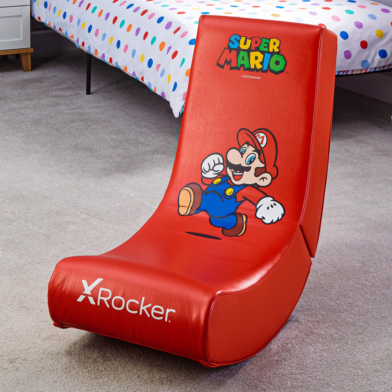 Official Nintendo Super Mario Bros Video Rocker by X Rocker - JOY Collection (Red, Mario) - Perfect Gaming Chair for Kids & Adults - Ideal for Living Room, Game Room & Bedroom