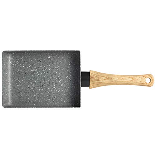 **XJZKA YDong Non-Stick Tamagoyaki Pan - Black Frying Pan for Omelette, Pancake & Eggs - Perfect for Japanese Cuisine & Breakfast - Gas Stove Compatible (Grey)**    *(Use for making tamagoyaki, omelettes, pancakes, and fried eggs at home, in restaurants, or for meal prep.)*