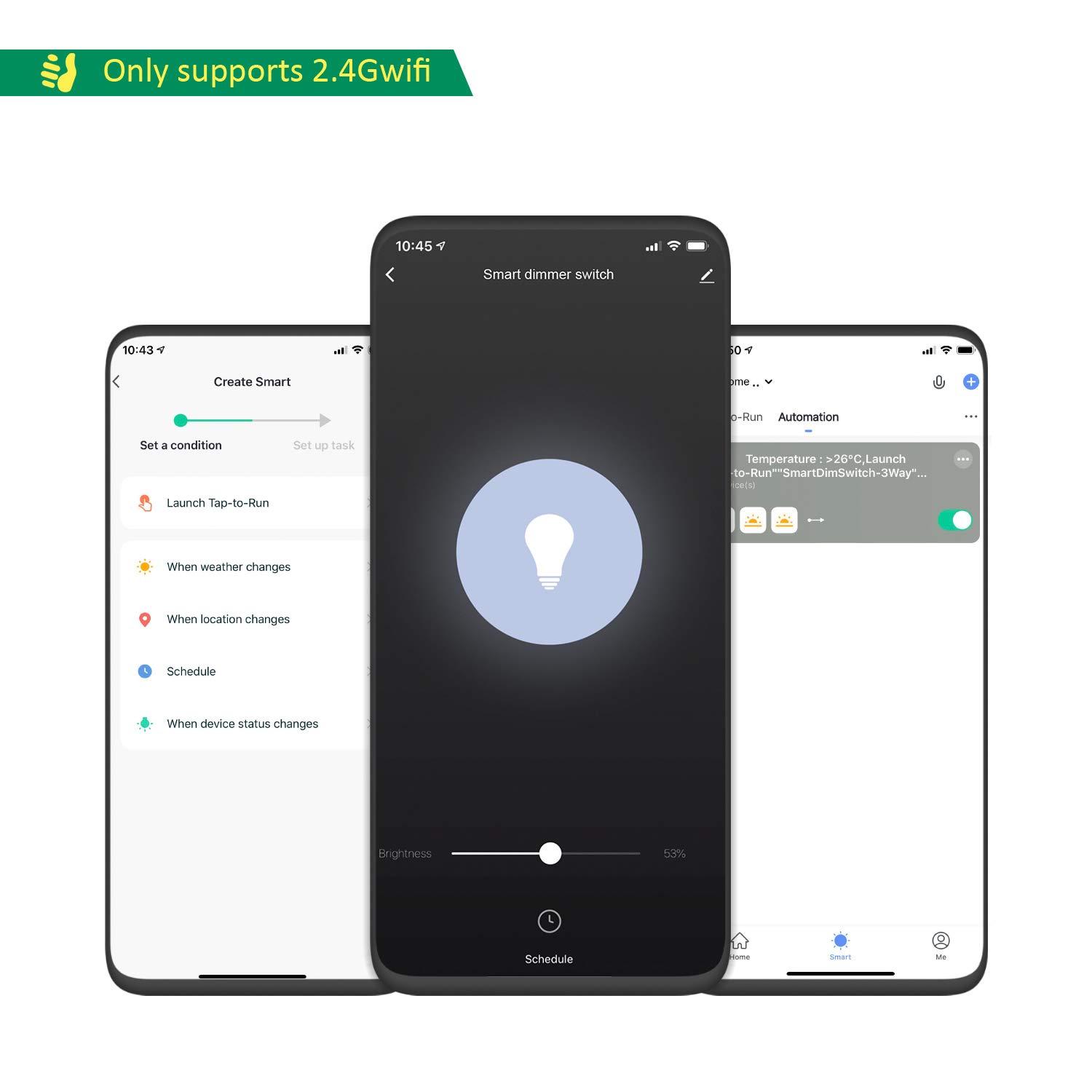 MartinJerry Smart Switch 4 Pack - Alexa & Google Home Compatible, No Hub Required, Easy Installation for Single Pole - Perfect for Smart Home Automation & Lighting Control