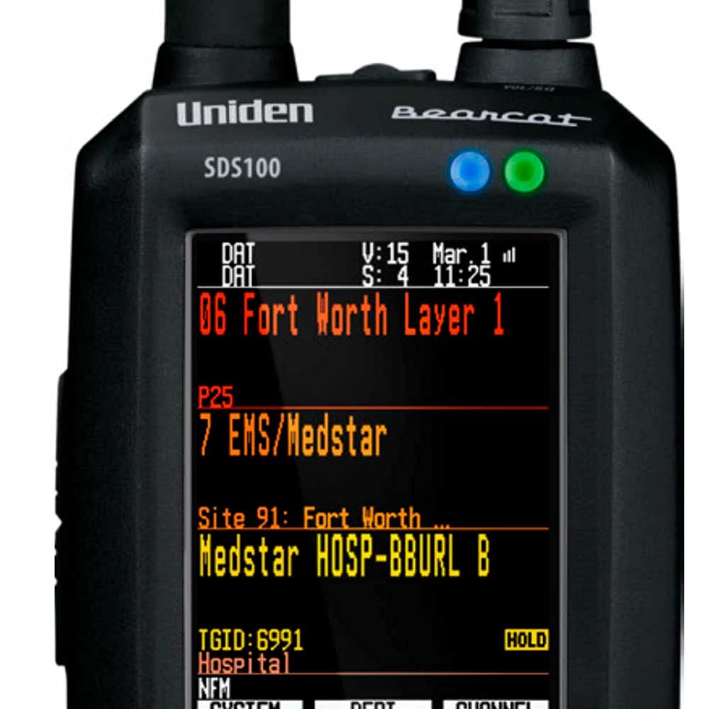 Uniden SDS100E Digital Scanner Portable Radio - Police, Fire, EMS, Air Traffic - Ideal for Emergency Responders & Hobbyists