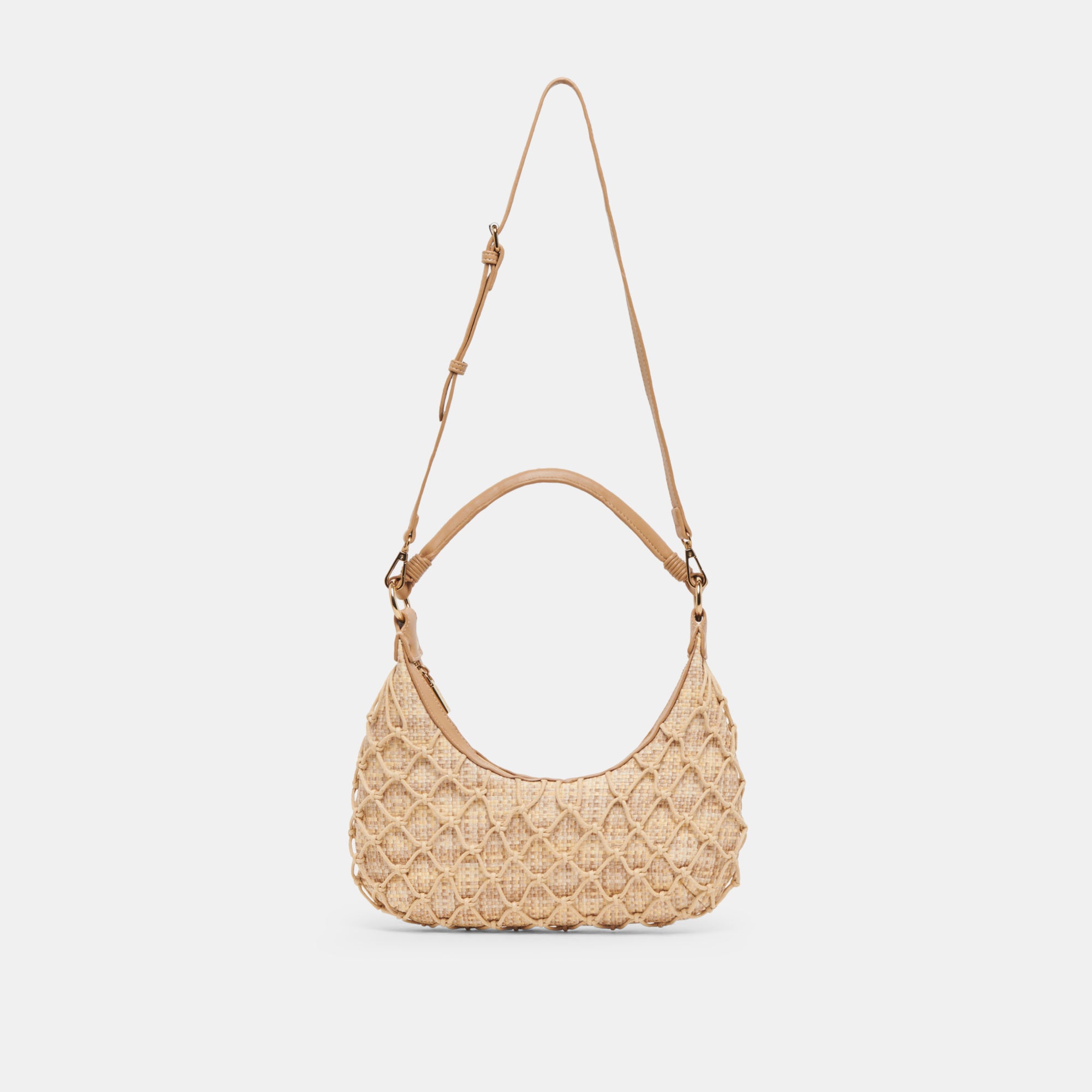 Positano Shoulder Bag - Natural Raffia Woven Handbag for Women | Beach Tote, Summer Vacation, Boho Chic Accessory