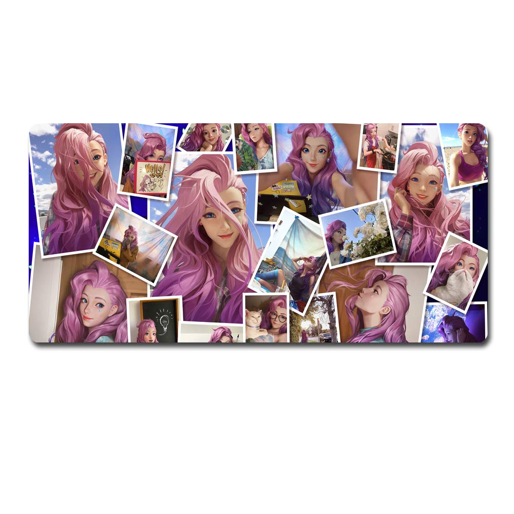 Seraphine Anime Gaming Mouse Pad - XXL Desk Mat for Gamers & Keyboards