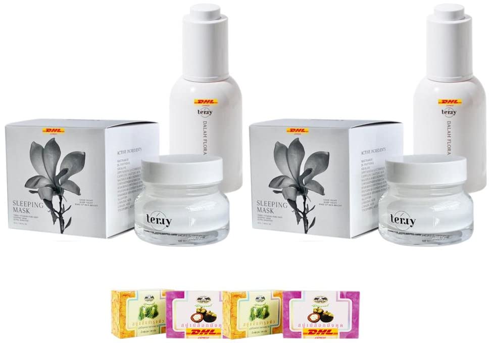 Naturals by Watsons L-2404 Terry Serum Cream & Fragrant Milk Set 300ml - Hydrating Skincare Duo for Dry Skin | DHL Express Shipping by Thaigiftshop [Free Tomato Facial Mask Included] | Perfect for Night Routine & Travel Skincare