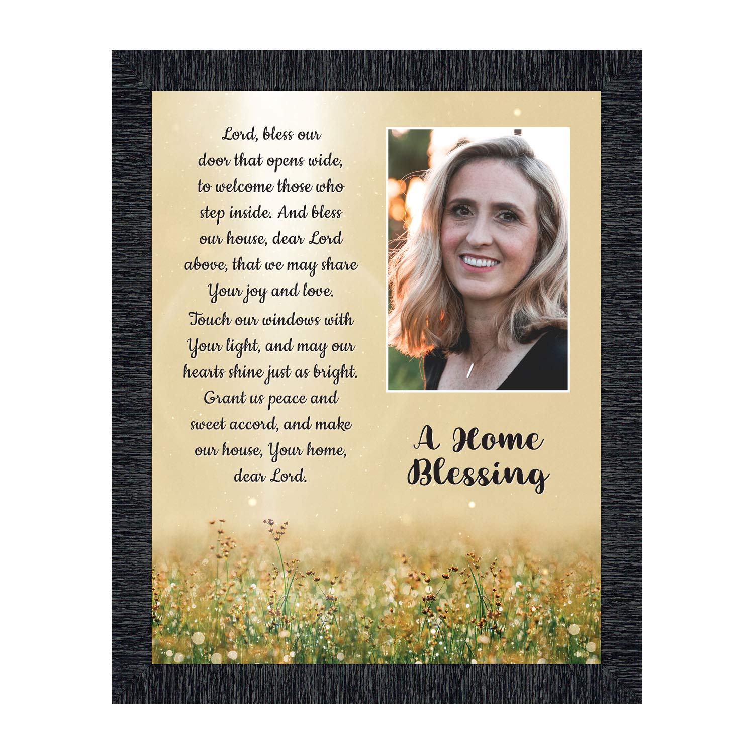 God Bless This Home Sign - Rustic Farmhouse Wall Decor for Christian Blessing - Perfect for Living Room, Bedroom & Entryway - 5042CH