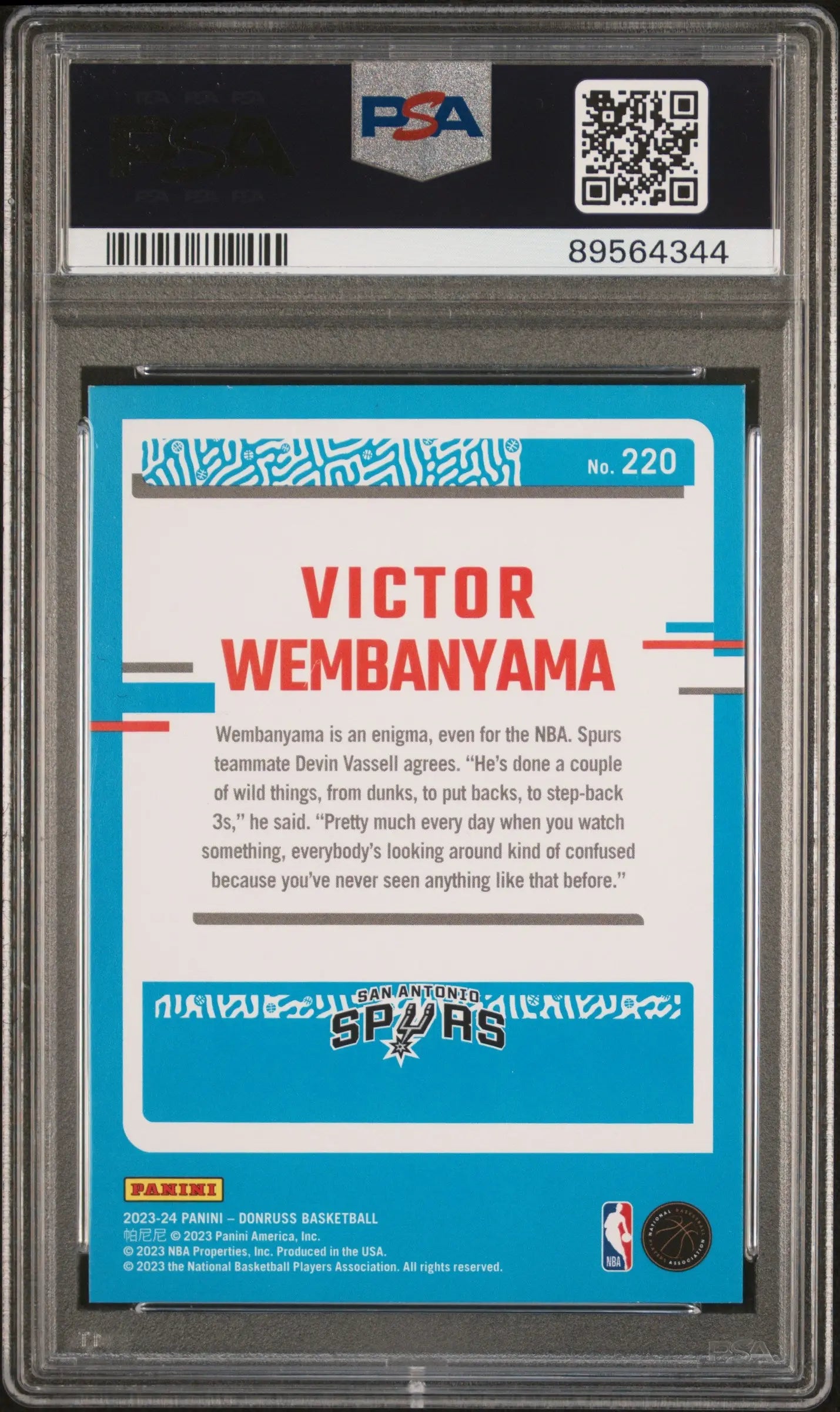 2023 Panini Donruss Holo Victor Wembanyama Rated Rookie Green Laser PSA 9 Basketball Card - Perfect for Collectors, Investment & Sports Memorabilia Displays