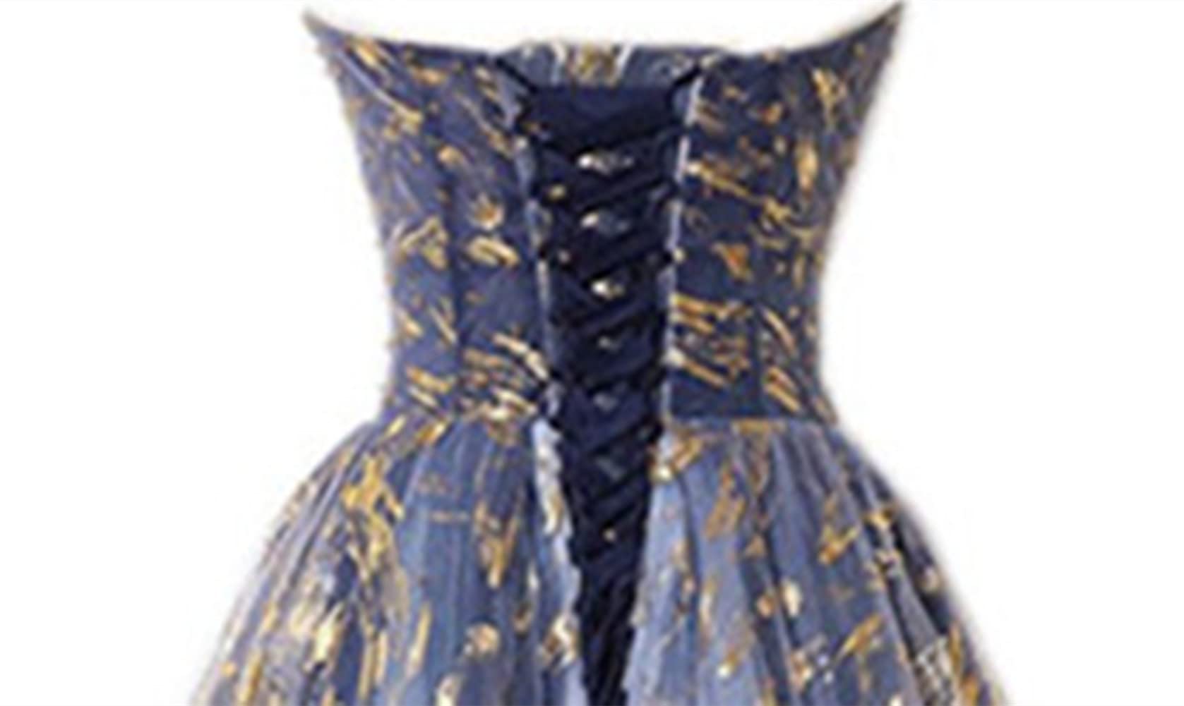 FLwuhui Women's Strapless Tulle Long Prom Dress A Line Beaded Formal Evening Gown for Homecoming, Wedding, Ball & Special Occasions