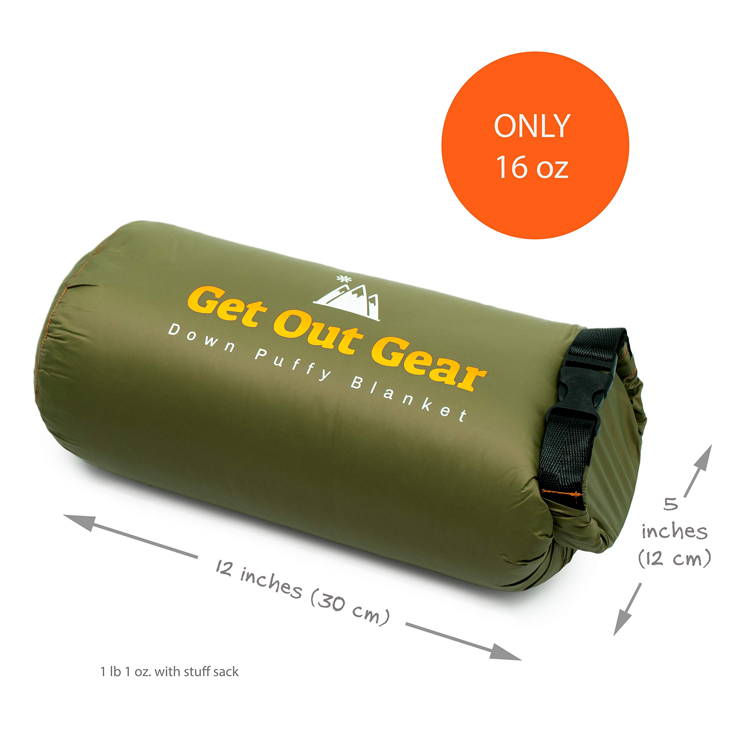 Premium Down Camping Blanket - Olive & Gray Bundle - Ultra Lightweight, Packable & Warm 650 Fill Power Water-Resistant Quilt for Outdoor Adventures, Hiking, Backpacking, Travel & Picnics | Cozy Home Use & Emergency Survival Gear