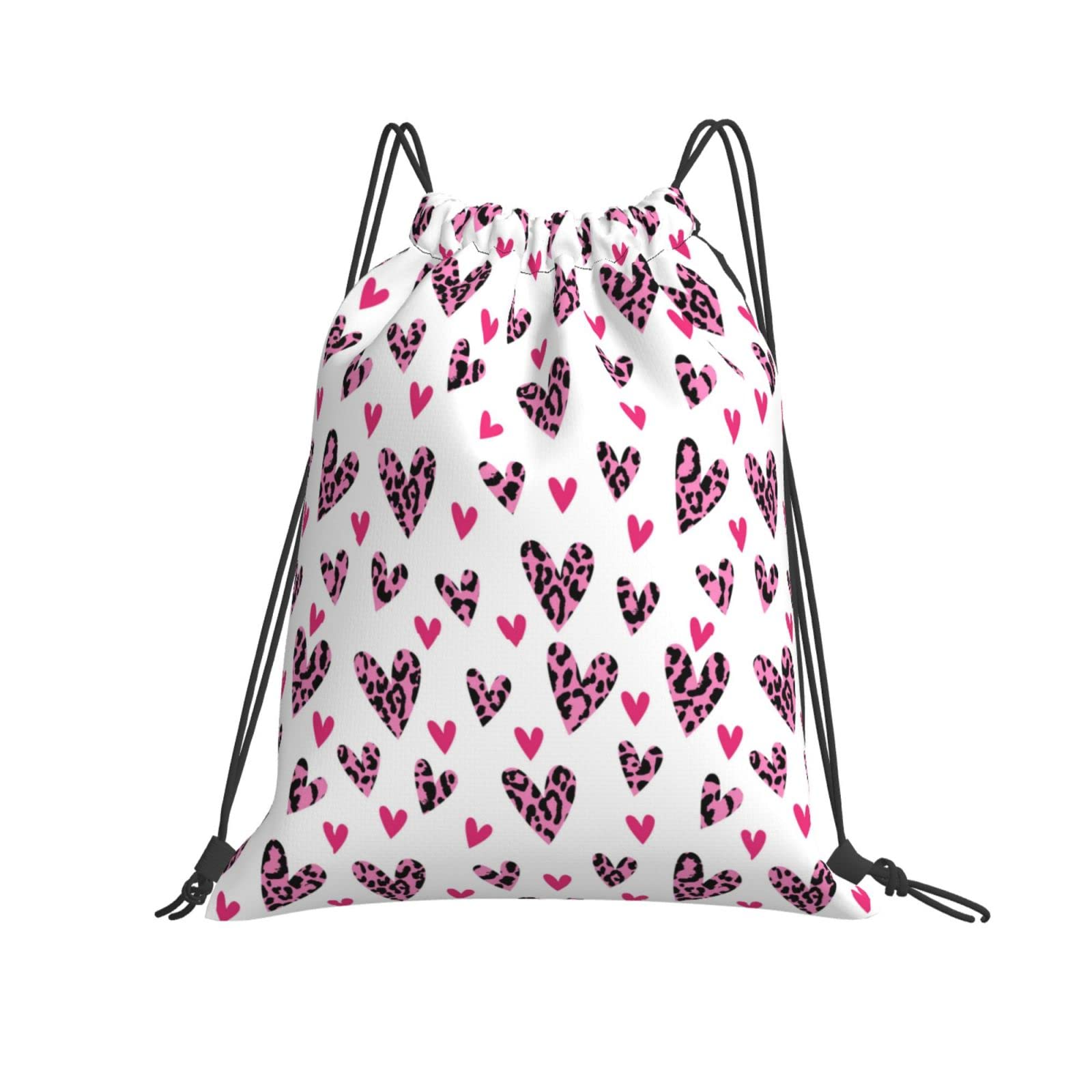 ASYG Leopard Drawstring Backpack for Women - Stylish Travel & Beach Daypack