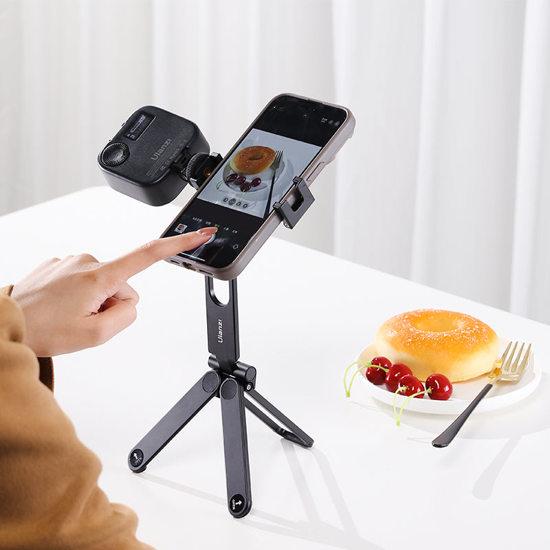 Ulanzi MA26 Foldable Pocket Phone Tripod Stand with Bluetooth Remote - Compact & Portable for iPhone, Android, Vlogging, Travel, YouTube, TikTok, Live Streaming
