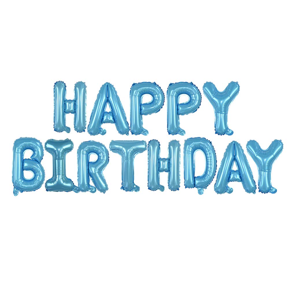 Self-Inflating Happy Birthday Balloons Banner - 16 Inch Foil Letters for Party Decorations | Perfect for Birthdays, Anniversaries & Celebrations