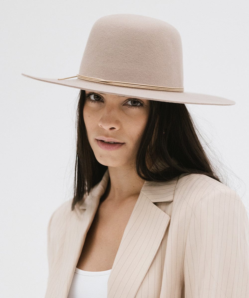 Rue Open Crown Hat - Stylish Summer Sun Hat for Women, Wide Brim Floppy Hat for Beach, Garden & Outdoor Activities