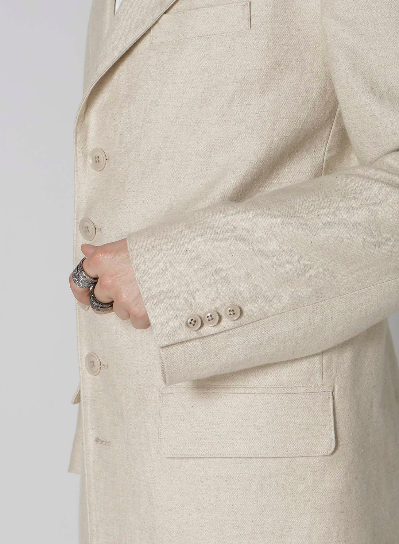 COTTON LINEN DOUBLE SATIN JACKET WITH 5 BUTTONS - Stylish Women's Blazer for Office, Business & Casual Wear