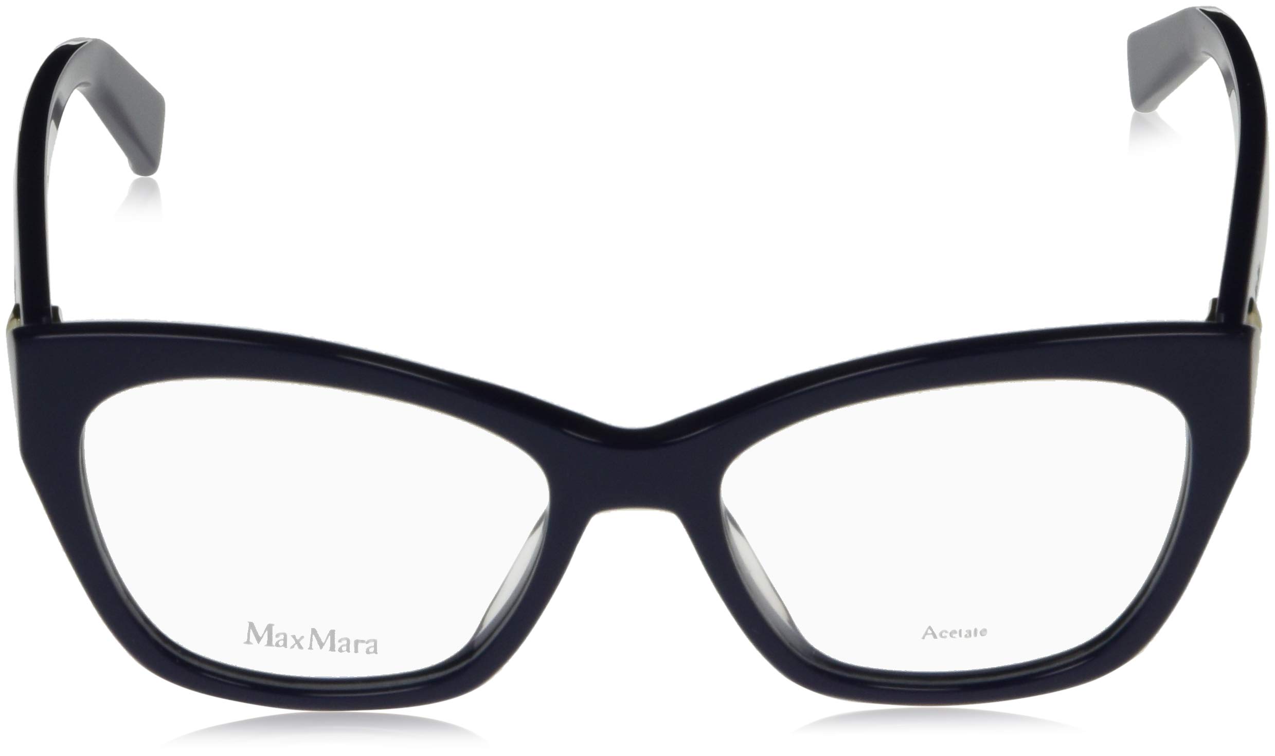Max Mara Plastic Rectangular Eyeglasses 53 0PJP Blue - Stylish Women's Designer Glasses for Work, Reading & Fashion Accessories