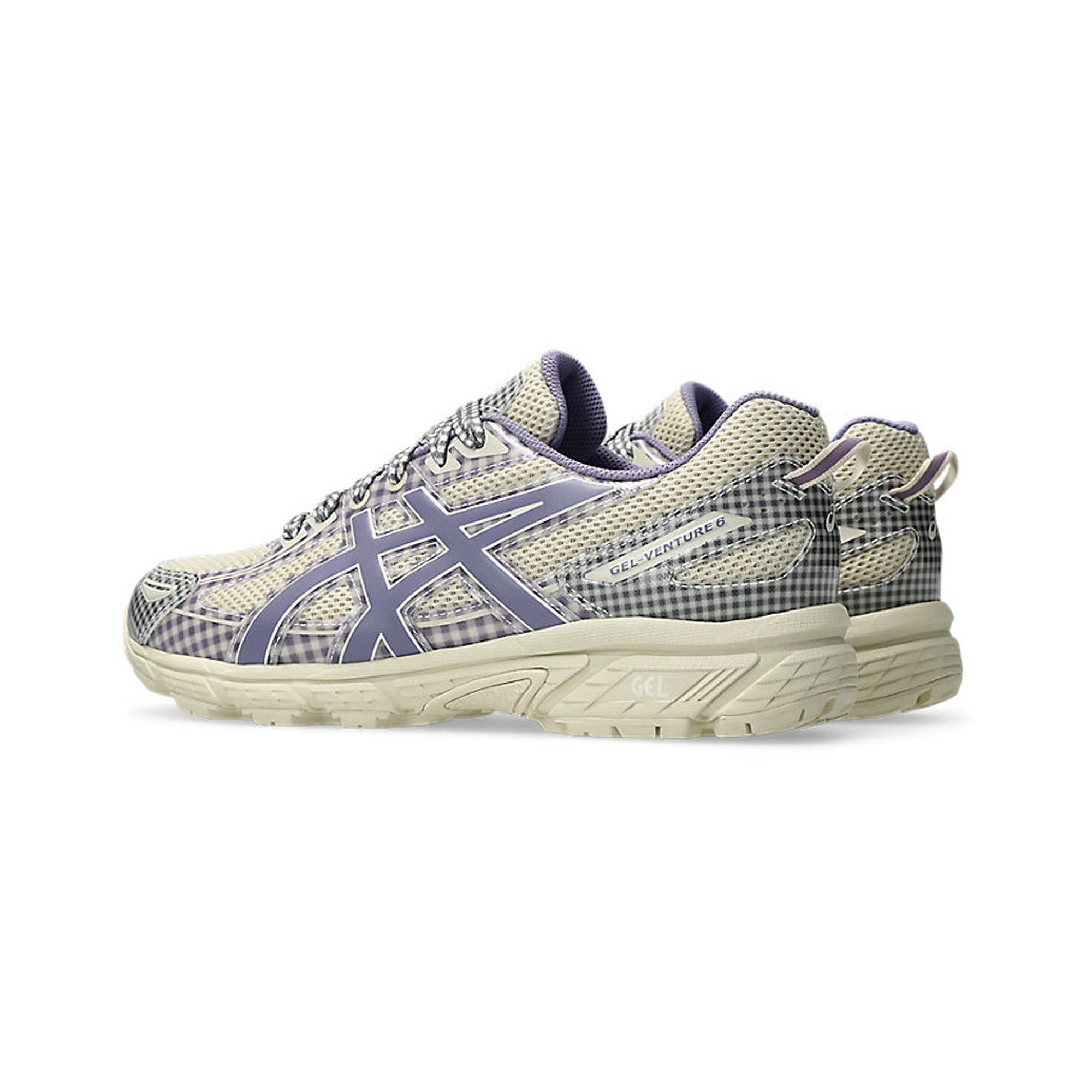 ASICS Gel Venture 6 Trail Running Shoes - 'Story mfg. Vanilla Violet Quartz Gingham' 2025 Edition | Lightweight Cushioned for Hiking & Outdoor Activities
