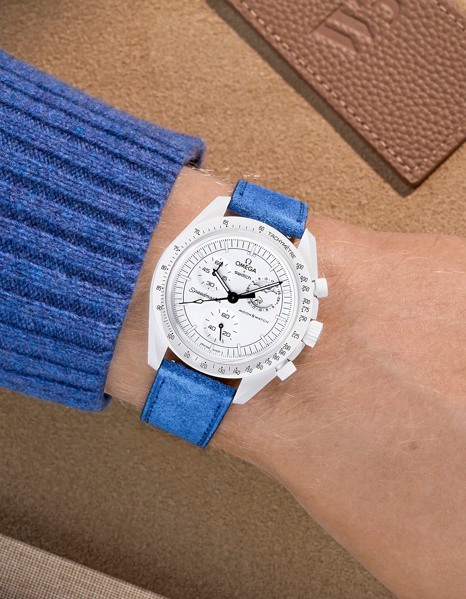 Omega X Swatch Mission to the Moonphase Full Moon Genuine Leather Watch Straps - Replacement Band for Moon Watch - Perfect for Dress Watches, Casual Wear & Space-Themed Collections