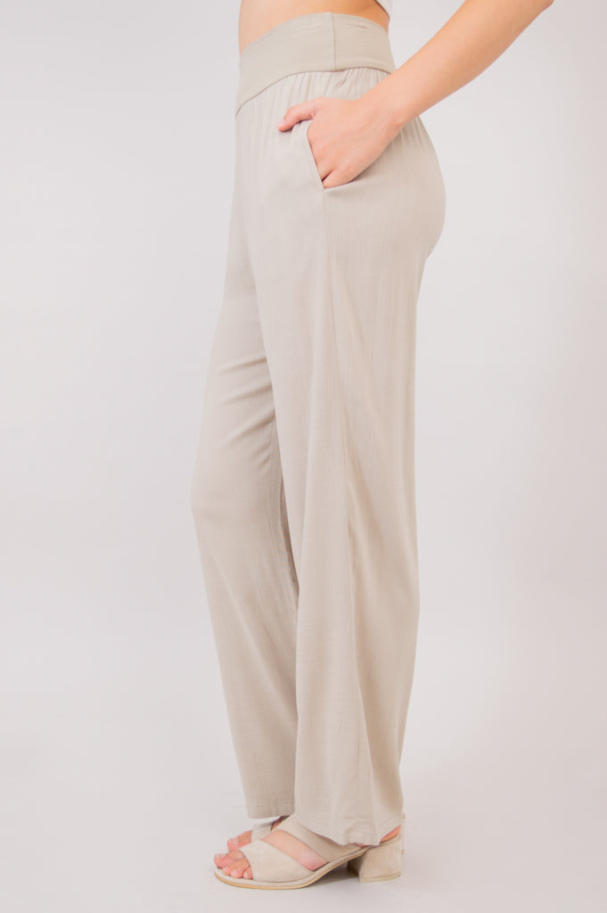 Landon Men's Linen Bamboo Pants - Lightweight & Breathable Sand Color for Summer, Travel & Casual Wear